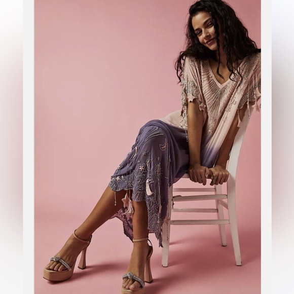 Free People: Esme Embellished Maxi Dress (S) - Picture 2 of 3